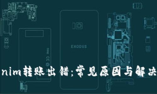 Tokenim转账出错：常见原因与解决方案